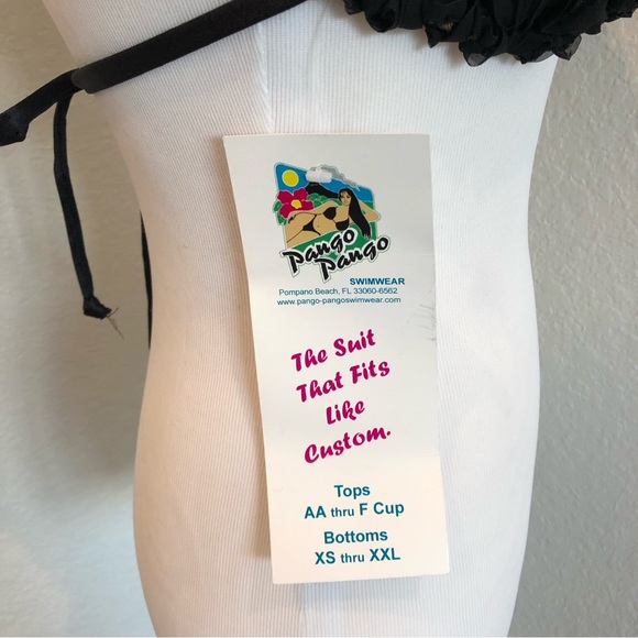 Sequin Mesh and Lace 5-Way Bikini Top D to DDD Custom Made by Pango Pango - Picture 8 of 13